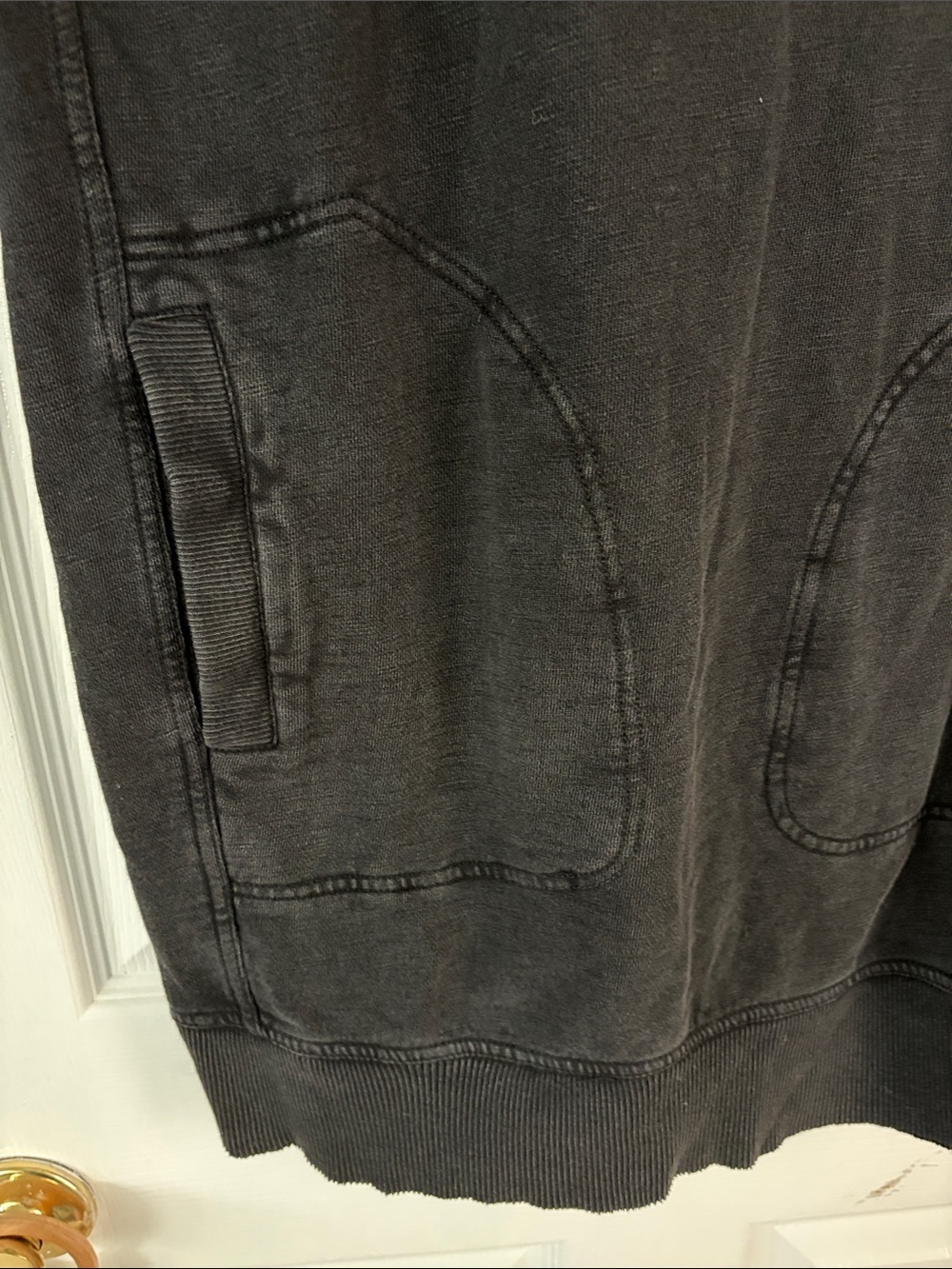 Anthropologie | Daily Practice Black Sweatshirt Mini Dress - Picture 4 of 10